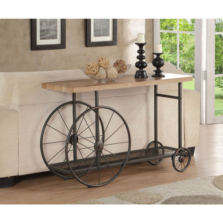 ACME Francie Oak & Antique Gray Accent Table Model 82863 - MONAVILLA