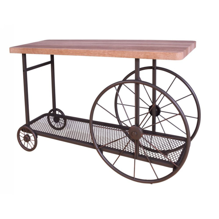ACME Francie Oak & Antique Gray Accent Table Model 82863 - MONAVILLA