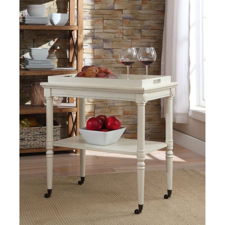 ACME Frisco Antique White Tray Table Model 82908 - MONAVILLA