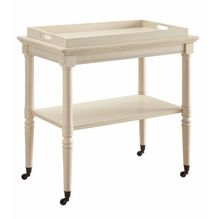 ACME Frisco Antique White Tray Table Model 82908 - MONAVILLA