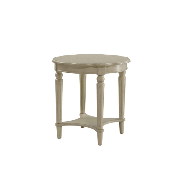 ACME Fordon Antique White End Table Model 82922 - MONAVILLA