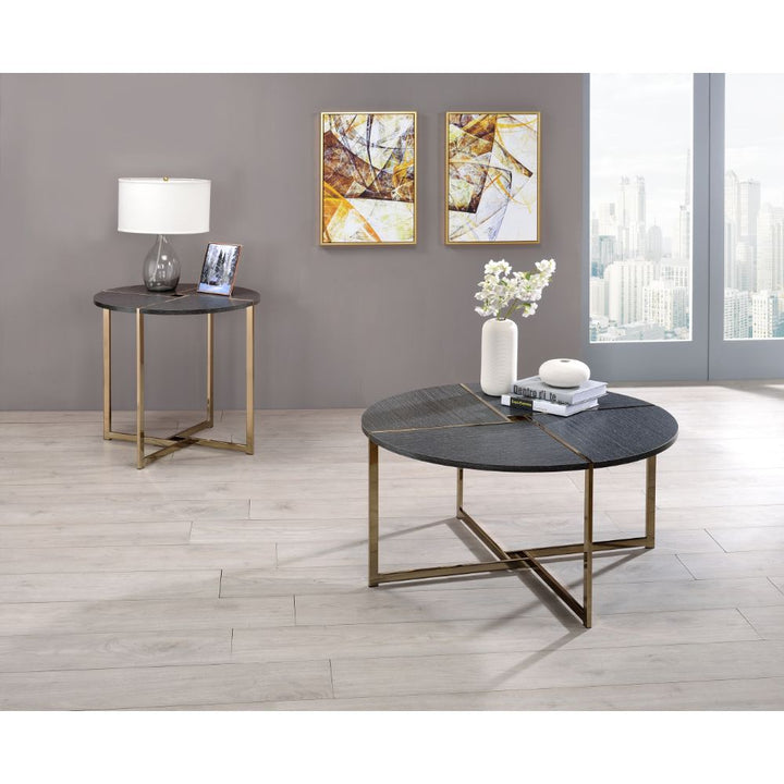 ACME Bromia Black & Champagne Coffee Table Model 83005 - MONAVILLA