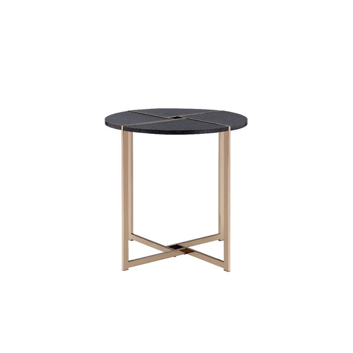 ACME Bromia Black & Champagne End Table Model 83007 - MONAVILLA