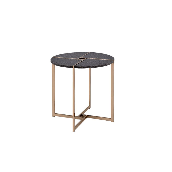 ACME Bromia Black & Champagne End Table Model 83007 - MONAVILLA