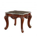 ACME Eustoma Marble & Walnut End Table Model 83067 - MONAVILLA