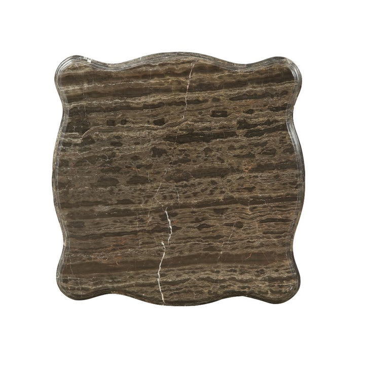 ACME Eustoma Marble & Walnut End Table Model 83067 - MONAVILLA