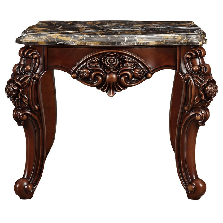 ACME Forsythia Marble & Walnut End Table Model 83072 - MONAVILLA