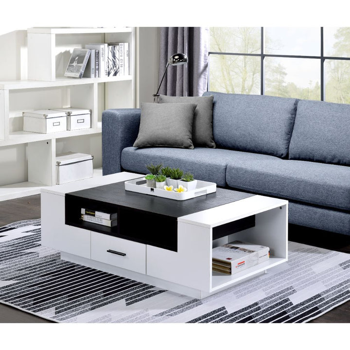 ACME Armour White & Black Coffee Table Model 83135 - MONAVILLA
