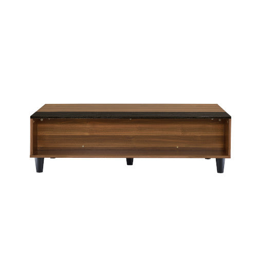 ACME Avala Walnut & Black Coffee Table Model 83140 - MONAVILLA