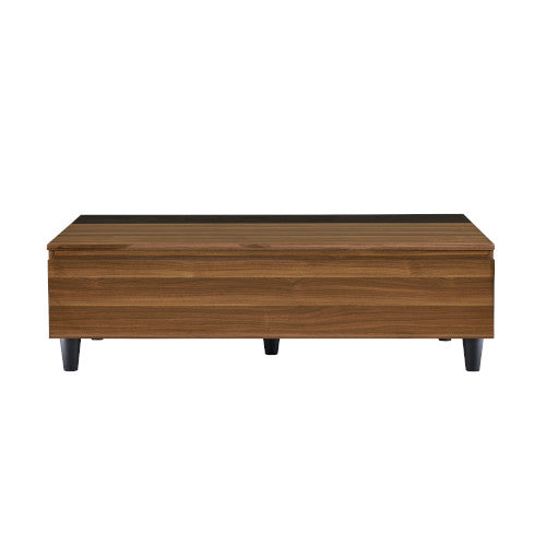 ACME Avala Walnut & Black Coffee Table Model 83140 - MONAVILLA