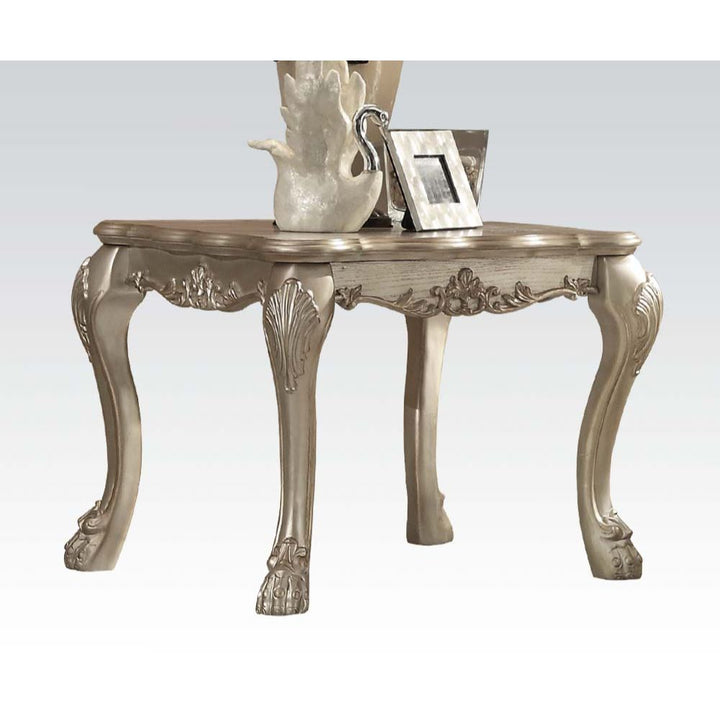 ACME Dresden Gold Patina & Bone End Table Model 83161 - MONAVILLA