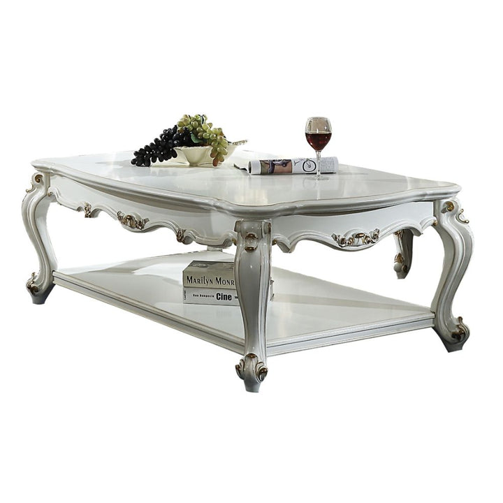 ACME Picardy II Antique Pearl Coffee Table Model 83460 - MONAVILLA