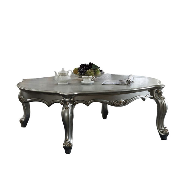 ACME Picardy Antique Platinum Coffee Table Model 83465 - MONAVILLA