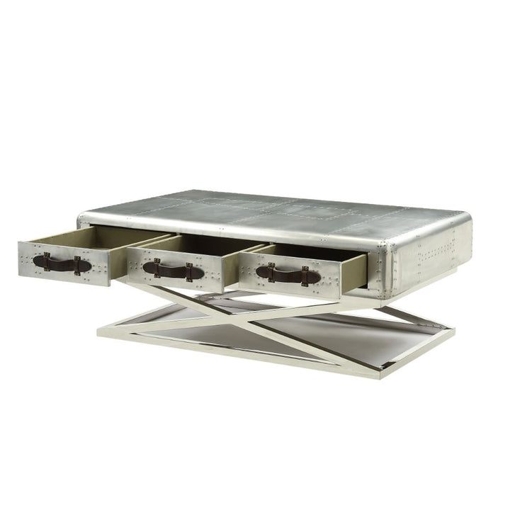 ACME Brancaster Aluminum Coffee Table Model 83555 - MONAVILLA