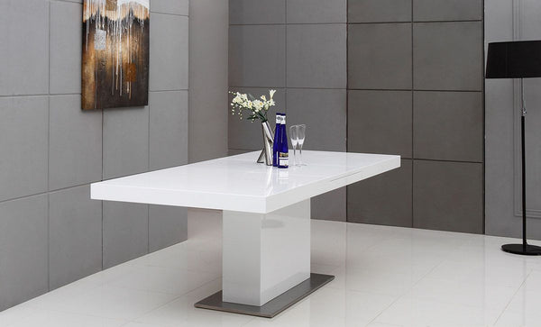 Modrest Zenith Modern White Extendable Dining Table
