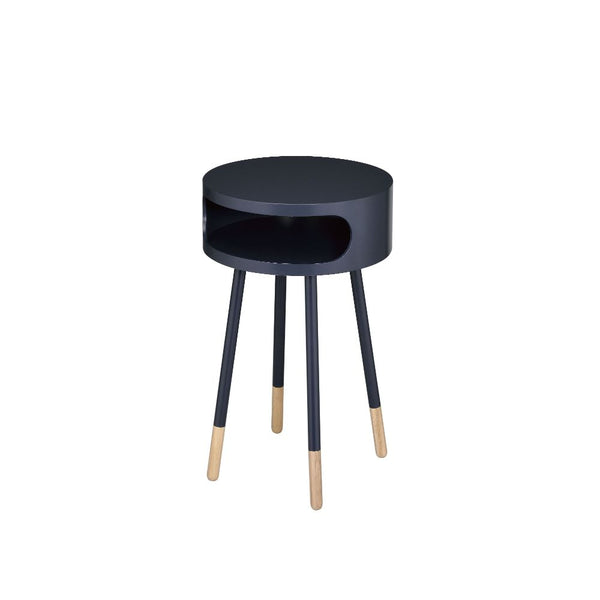 ACME Sonria Black & Natural End Table Model 84448 - MONAVILLA