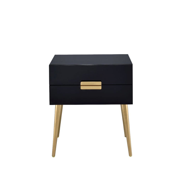 ACME Denvor Black & Gold End Table Model 84495 - MONAVILLA