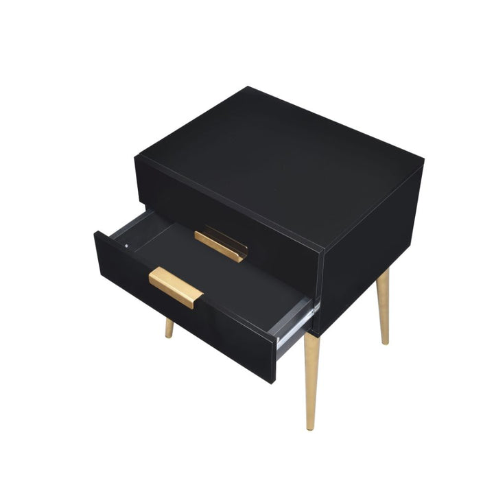 ACME Denvor Black & Gold End Table Model 84495 - MONAVILLA