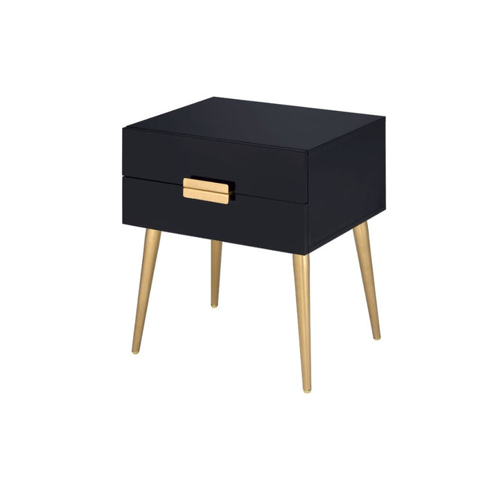 ACME Denvor Black & Gold End Table Model 84495 - MONAVILLA
