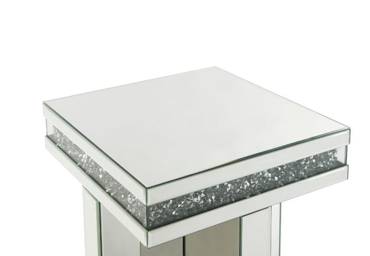 ACME Noralie Mirrored & Faux Diamonds End Table Model 84697 - MONAVILLA