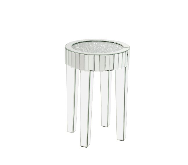 ACME Ornat Mirrored & Faux Diamonds End Table Model 84712 - MONAVILLA