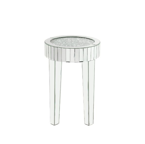 ACME Ornat Mirrored & Faux Diamonds End Table Model 84712 - MONAVILLA
