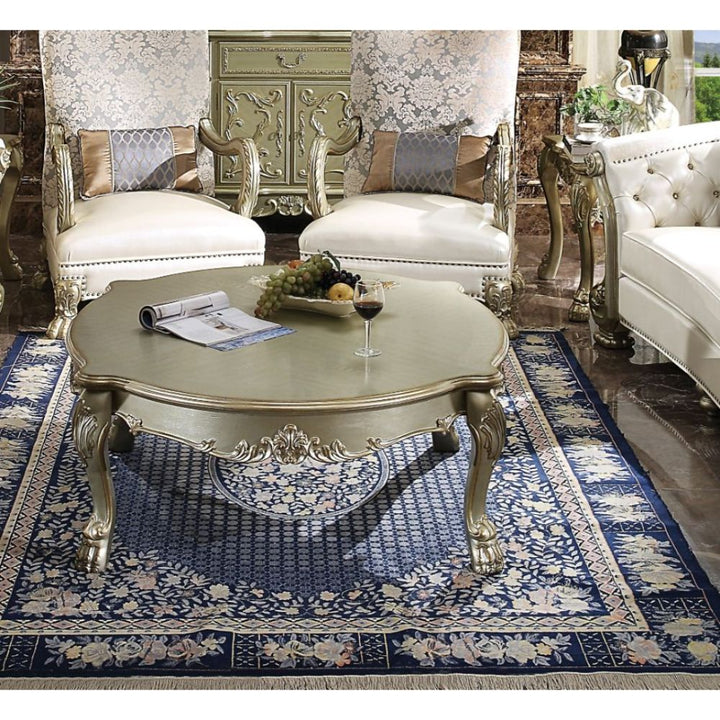 ACME Dresden II Gold Patina & Bone Coffee Table Model 84875 - MONAVILLA