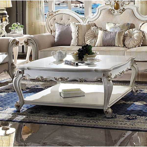 ACME Picardy Antique Pearl Coffee Table Model 85460 - MONAVILLA