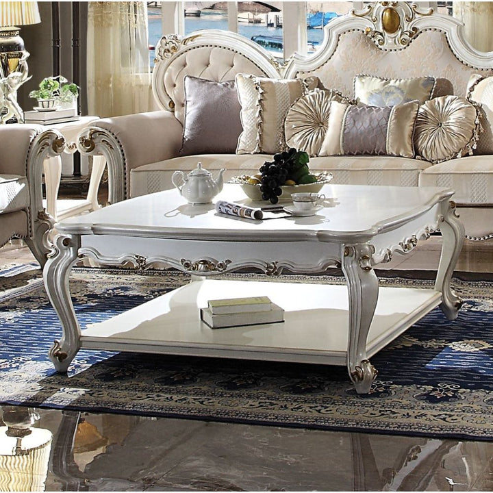 ACME Picardy Antique Pearl Coffee Table Model 85460 - MONAVILLA