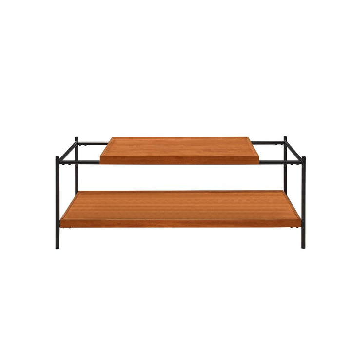 ACME Oaken Honey Oak & Black Coffee Table Model 85675 - MONAVILLA
