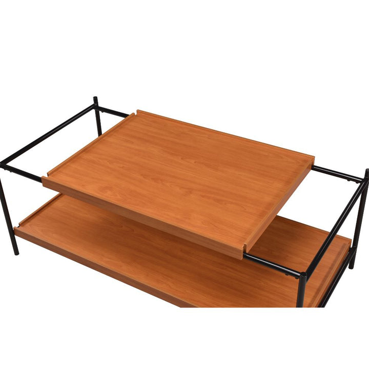 ACME Oaken Honey Oak & Black Coffee Table Model 85675 - MONAVILLA