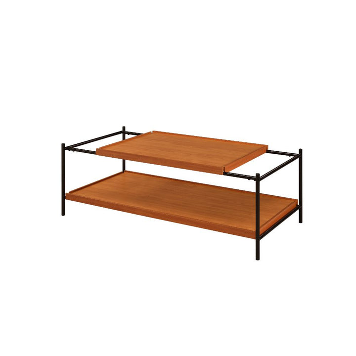 ACME Oaken Honey Oak & Black Coffee Table Model 85675 - MONAVILLA