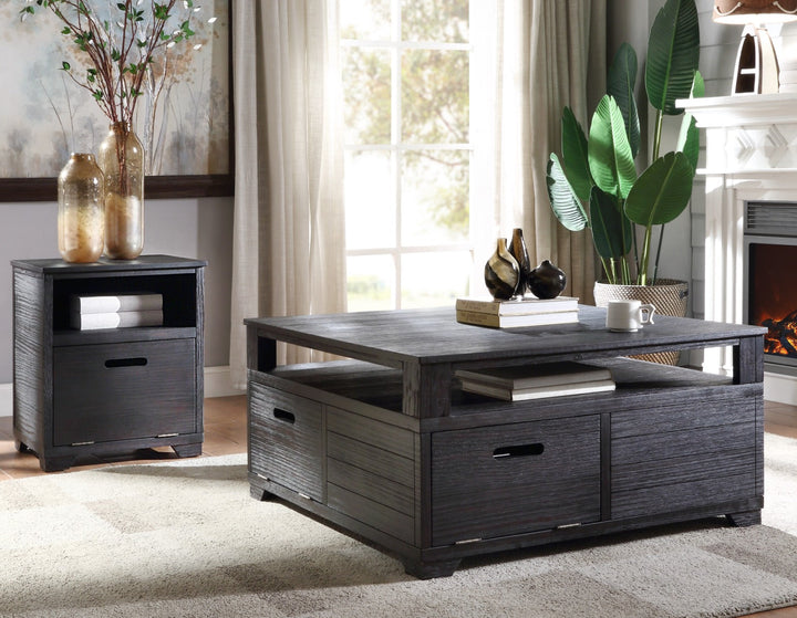 ACME Kamilia Antique Black End Table Model 85967 - MONAVILLA