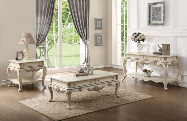 ACME Ragenardus Antique White Coffee Table Model 86020 - MONAVILLA