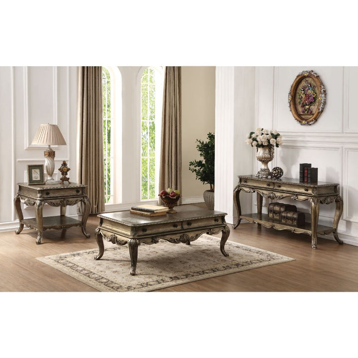 ACME Ragenardus Vintage Oak Accent Table Model 86033 - MONAVILLA