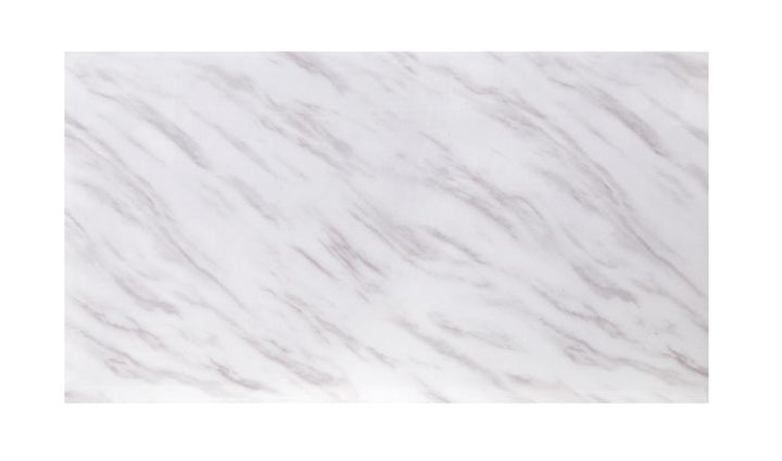 ACME Zander White Printed Faux Marble & Mirrored Silver Finish Coffee Table Model 87355 - MONAVILLA