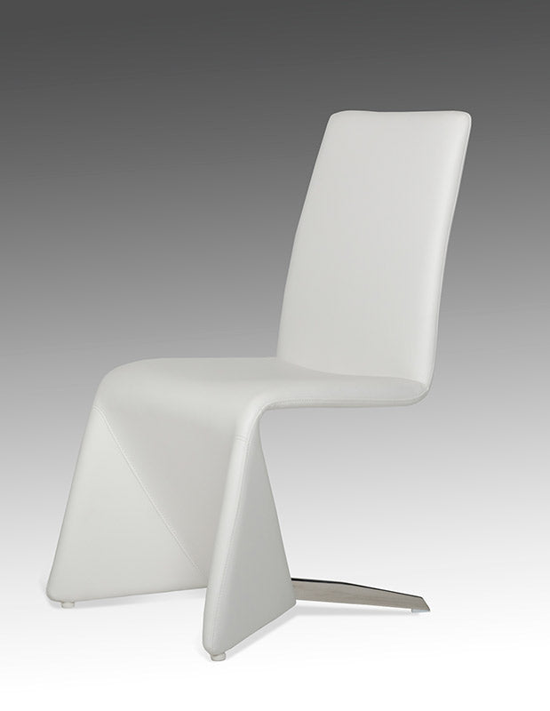 Nisse Contemporary White Leatherette Dining Chair (Set of 2) - MONAVILLA