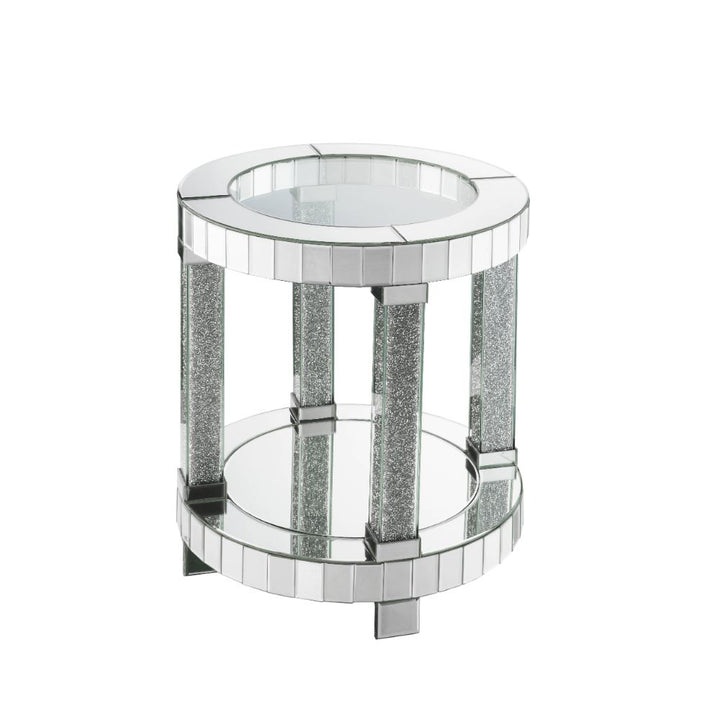 ACME Fafia Mirrored & Faux Gems End Table Model 88027 - MONAVILLA