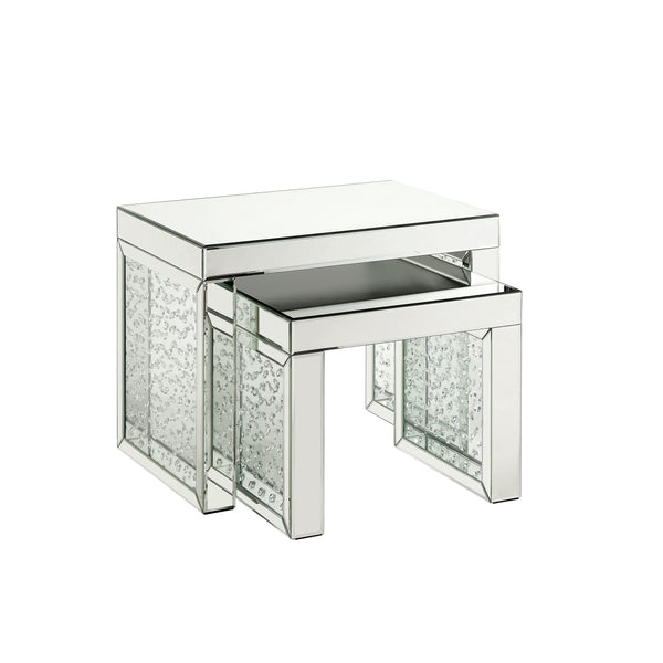 ACME Nysa Mirrored & Faux Crystals Inlay Accent Table Model 88066 - MONAVILLA