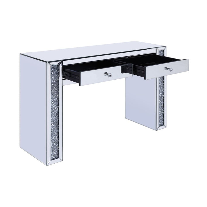 ACME Noralie Mirrored & Faux Diamonds Vanity Desk Model 90465 - MONAVILLA