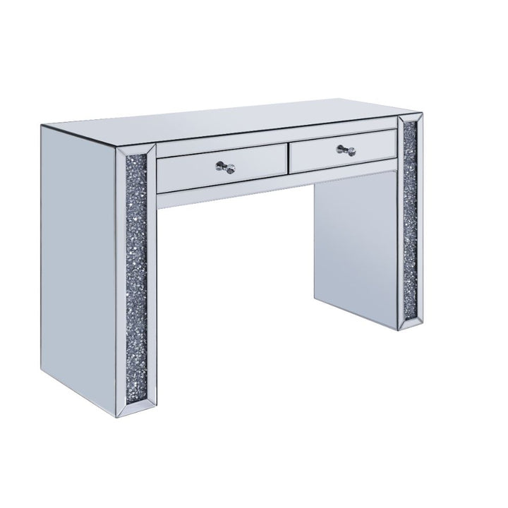 ACME Noralie Mirrored & Faux Diamonds Vanity Desk Model 90465 - MONAVILLA