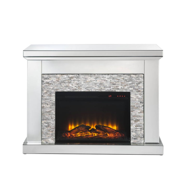 ACME Laksha Mirrored & Stone Fireplace Model 90522 - MONAVILLA