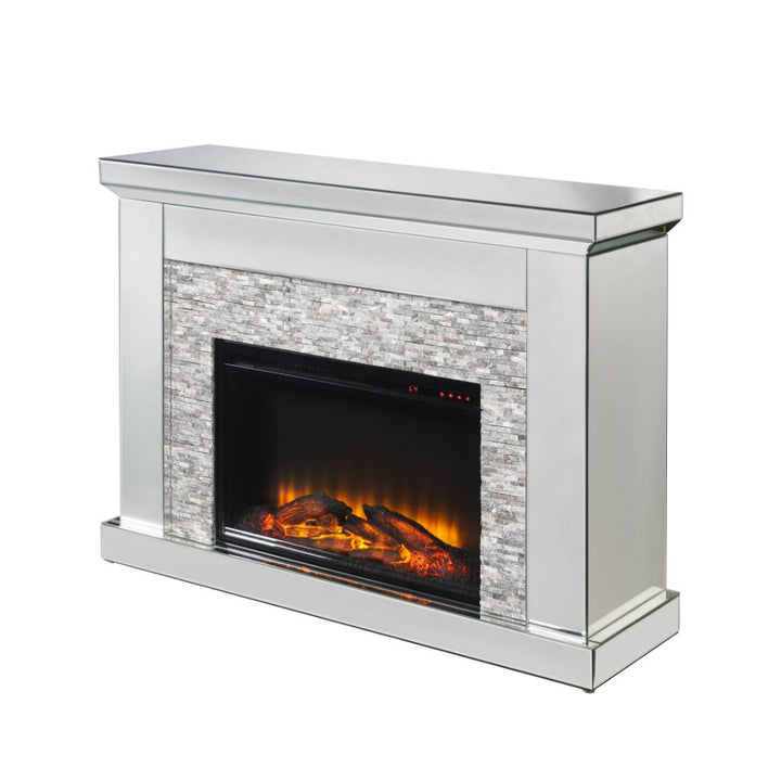 ACME Laksha Mirrored & Stone Fireplace Model 90522 - MONAVILLA
