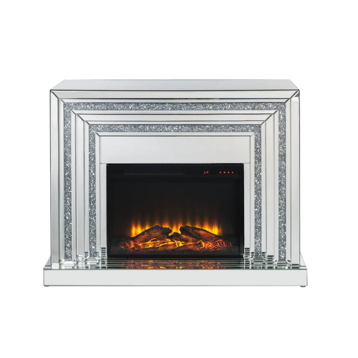ACME Noralie Mirrored & Faux Diamonds Fireplace Model 90523 - MONAVILLA
