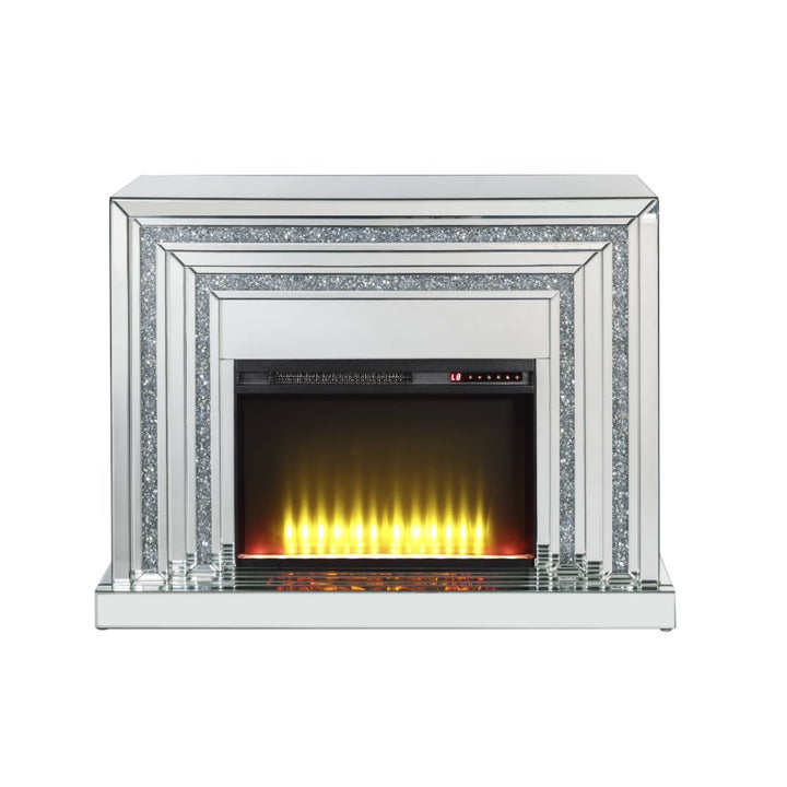 ACME Noralie Mirrored & Faux Diamonds Fireplace Model 90523 - MONAVILLA