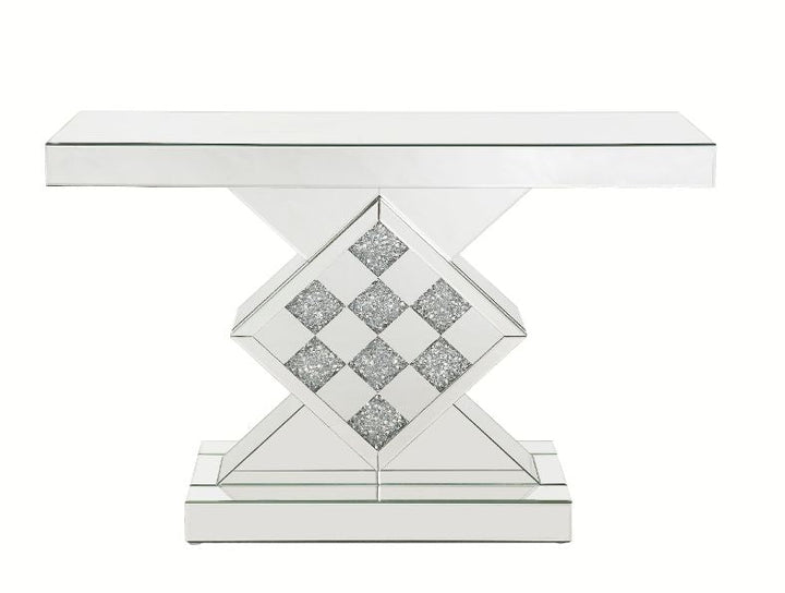 ACME Noralie Mirrored & Faux Diamonds Accent Table Model 90622 - MONAVILLA