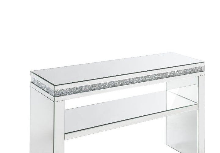 ACME Noralie Mirrored & Faux Diamonds Accent Table Model 90675 - MONAVILLA