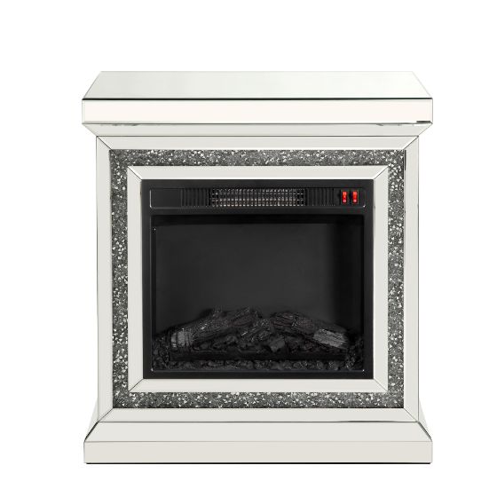 ACME Noralie Mirrored & Faux Diamonds Fireplace Model 90868 - MONAVILLA