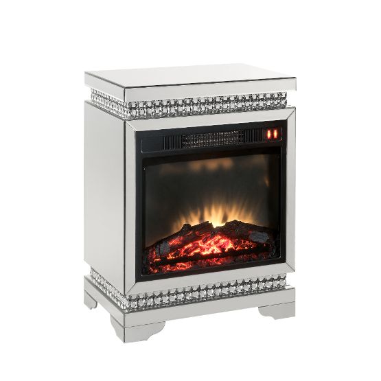 ACME Lotus Mirrored & Faux Diamonds Fireplace Model 90870 - MONAVILLA