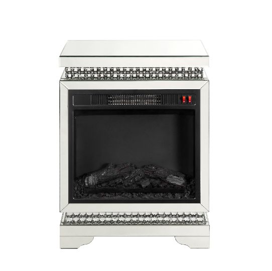 ACME Lotus Mirrored & Faux Diamonds Fireplace Model 90870 - MONAVILLA